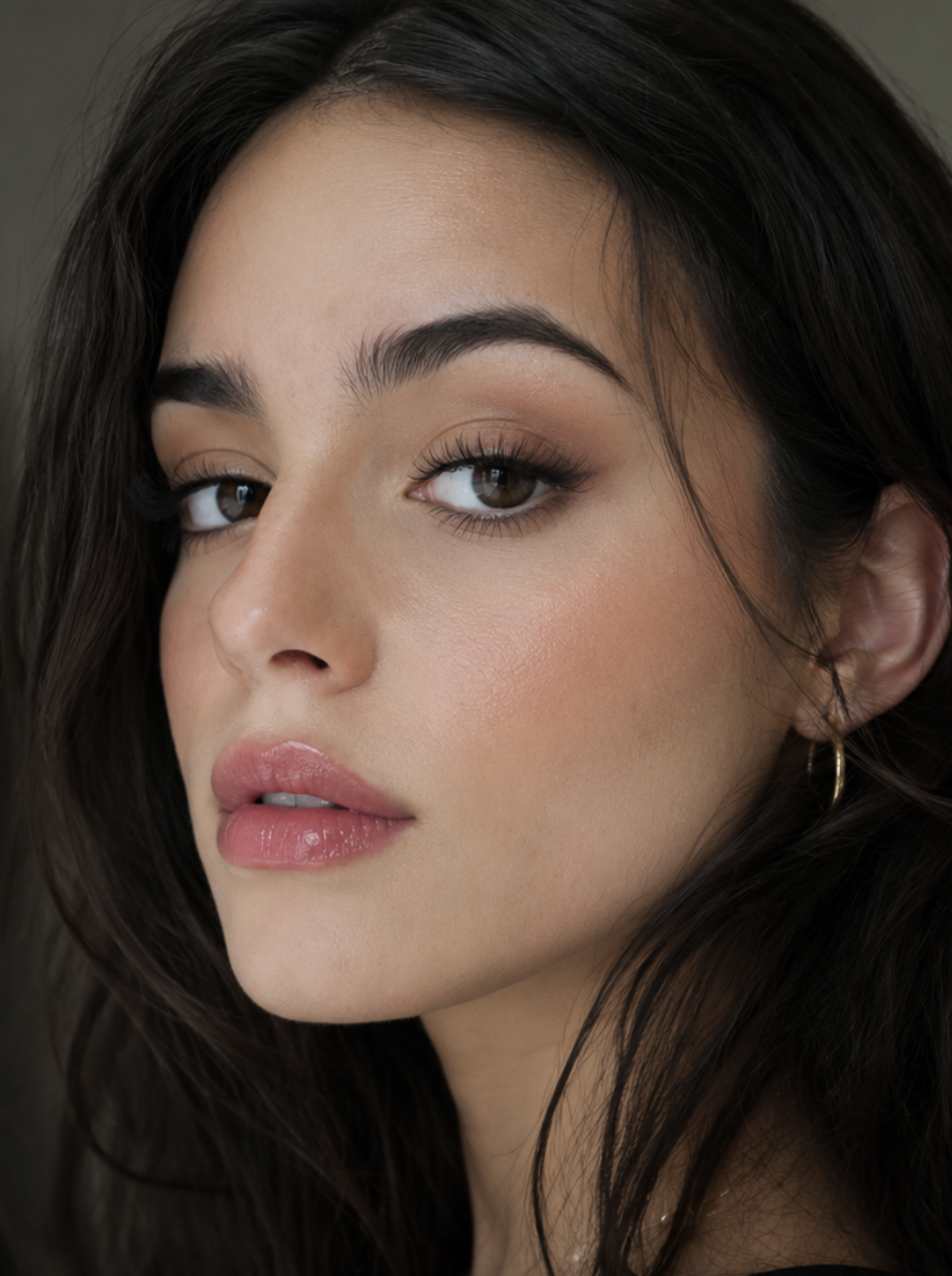 Na lichte make-up behandeling